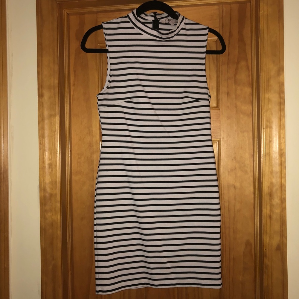 Black and White Striped dress